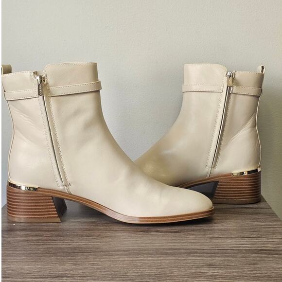 CALVIN KLEIN Women's Jallis2 Zip Up Booties Size 10 Light Natural NWT - Picture 2 of 7